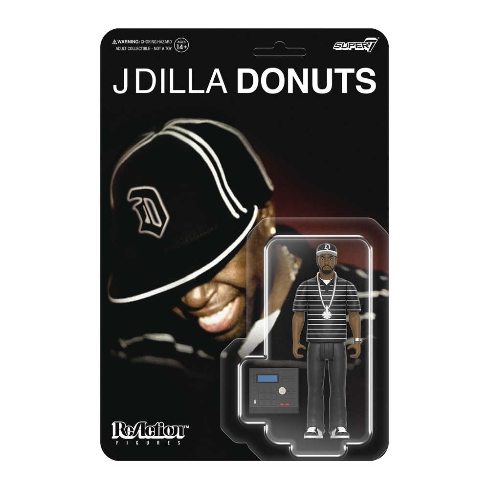 J Dilla Reaction Wv1 J Dilla Donuts Smile Album Cover Action Figure (Ne