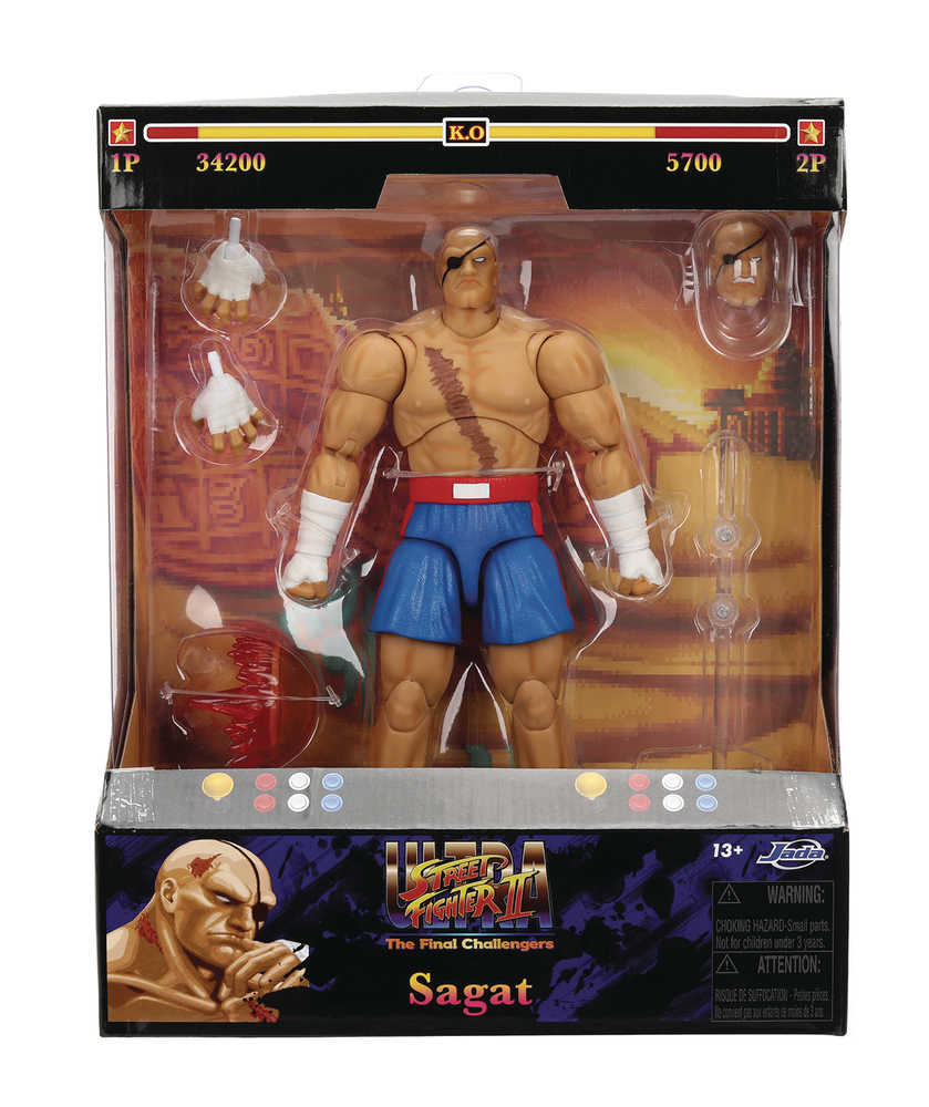 Street Fighter II Sagat 6 In Deluxe Action Figure