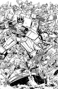 G.I. Joe #23 Cover G Tom Reilly Transformers Black & White Energon Universe 3rd Anniversary Connecting Variant