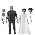 NECA Universal Monsters Bride of Frankenstein Monster and His Mate 2-Pack 7 Inch Scale Action Figure (B/W Version)