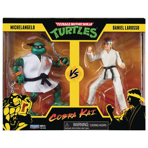 TMNT X Cobra Kai Michelangelo VS Daniel Larusso Action Figure 2 Pack
